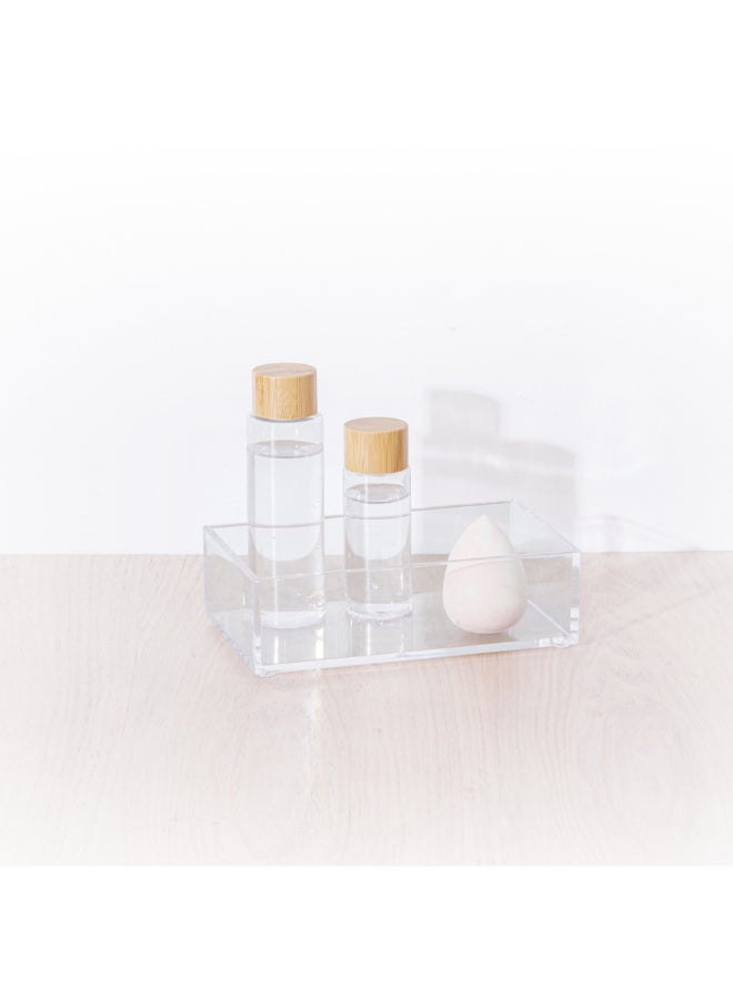 حامل ماكينة تحضير سيلينا منظم حمام مستطيل الشكل لون شفاف الأبعاد 4.8 × 9.6 × 16 سم 155901 - Image 3