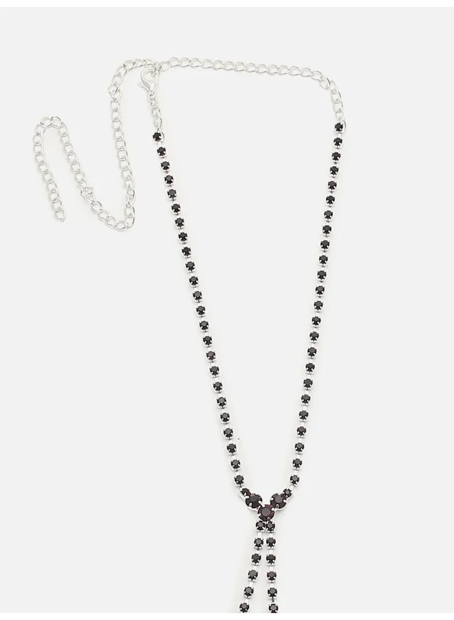 سوهي طقم قلادة وأقراط من الحجر المطلي بالذهب