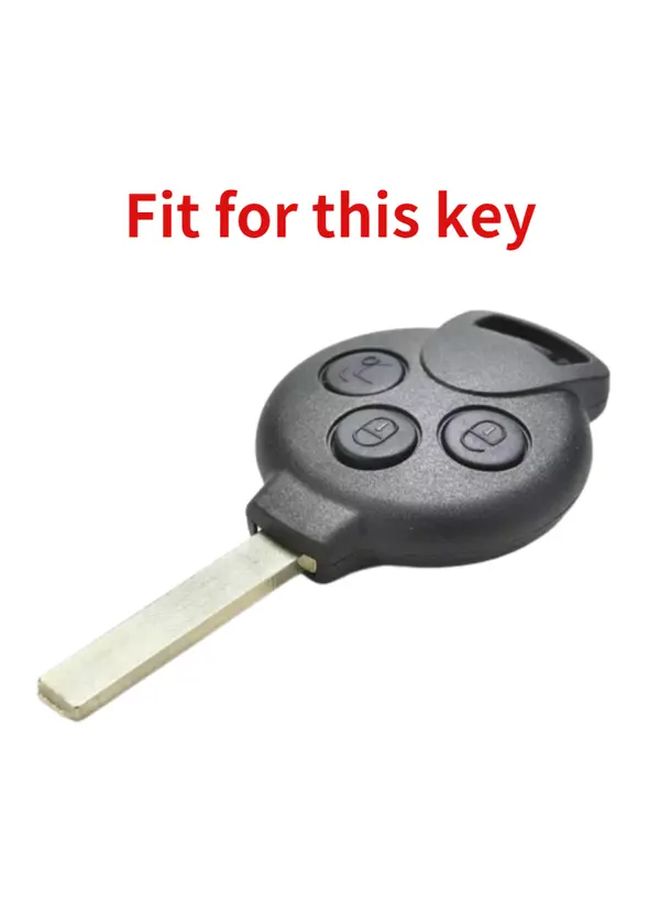Silicone Car Key Case Cover Rose Color For Smart 451 Fortwo Forfour 1pc - Image 3