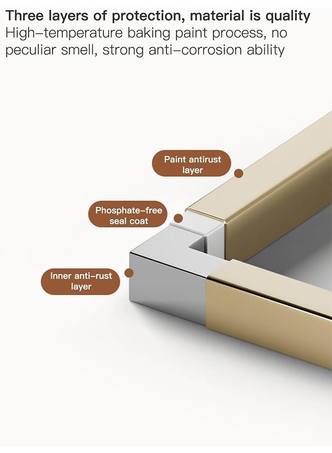 JCB CHIC Glass Coffee Table, Metal Frame Round Low Table with Glass Top and Open Shelf Storage for Living Room, Modern Center Table 2 Tier Sofa Side Table for Home Office, 60cm - Image 3