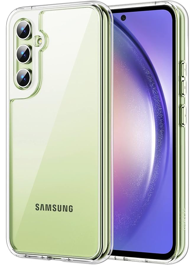 جي تيك حافظة لهاتف سامسونج جالاكسي A54 5G مقاس 6.4 بوصة، غير قابلة للاصفرار، مقاومة للصدمات، غطاء حماية للهاتف، مضاد للخدش، غطاء خلفي صلب شفاف من مادة البولي كربونات - Image 1