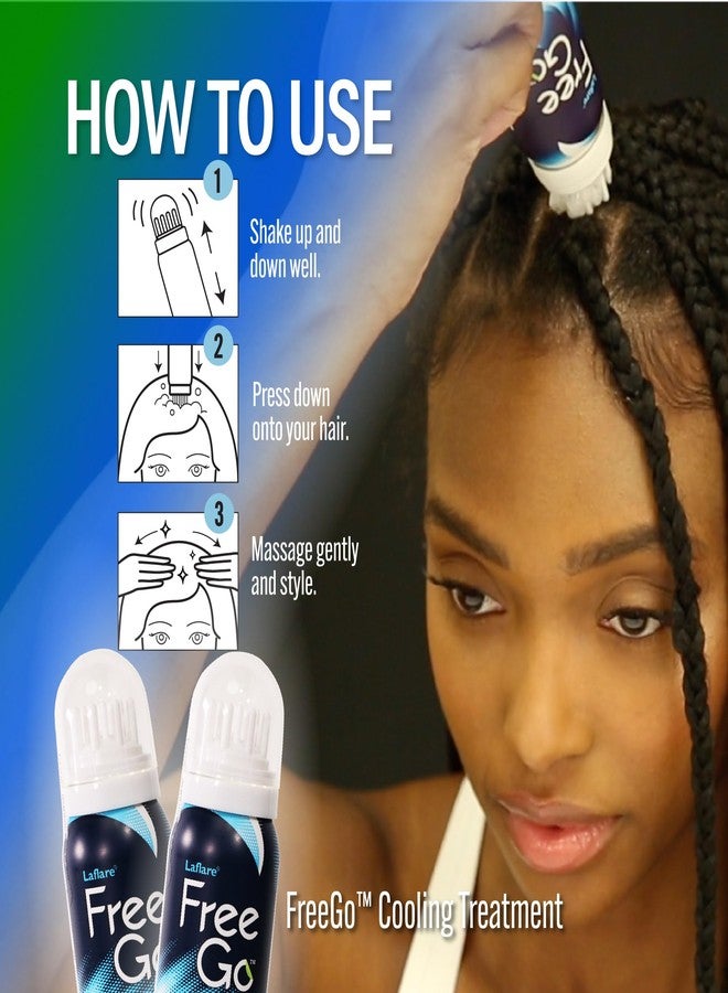 Laflare Itch Relief & Dry Scalp Treatment for Braiding & Weaving, Instantly Reduces Head Temperature, Leave-In Conditioner, Travel Size. - Image 5