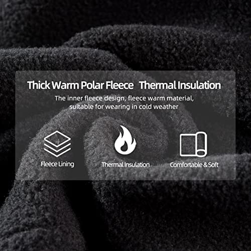 ROCKBROS Ski Mask Balaclava Winter Mask for Men Baclava Cold Weather Thermal (Black 1) - Image 2