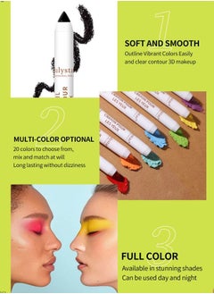Julystar Eye Pencil Crayon Pour Les Yeux Matte Shimmer Eye Shadow Monochrome Eye Shadow Stick B07  - Image 4