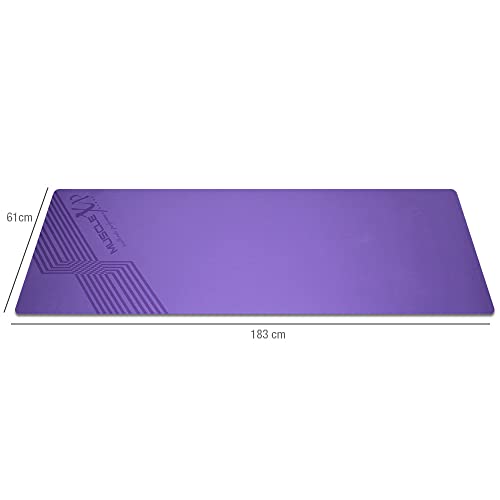MuscleXP Designer Yoga Mat for Women and Men with Cover Bag, Pure EVA Material, 6mm Extra Thick Exercise mat for Workout Yoga Fitness, Pilates and Meditation, Anti Tear Anti Slip (Purple) - Image 2