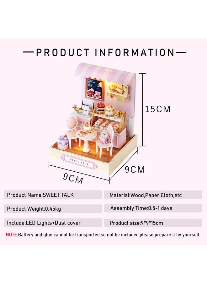 CUTEROOM DIY Doll House Miniature Furniture Wooden House Kit with Dust Cover & LED Light and Accessories - New Three Styles QT Series Dollhouse (QT032) - Image 2