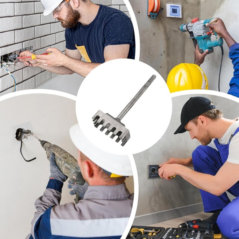 أداة قطع فتحة مستطيلة قاطع جدار سريع إزميل رأس مربع لكمة ثقب لقطع صندوق كهربائي - Image 4