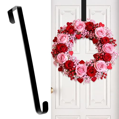 HOOSUN Wreath Hangers for Front DoorValentines Day Decorations12 Valentines Wreath Hook HolderOver The Door Hooks HangerMetal Garland Hangers Hook for Patriotic Spring Wreath Porch Decor