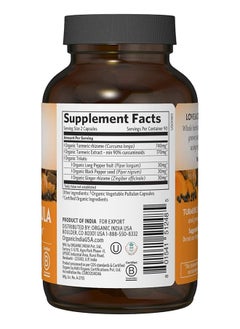 Organic India Turmeric Formula Healthy Conscious Living 90 Veg Capsules  - Image 2