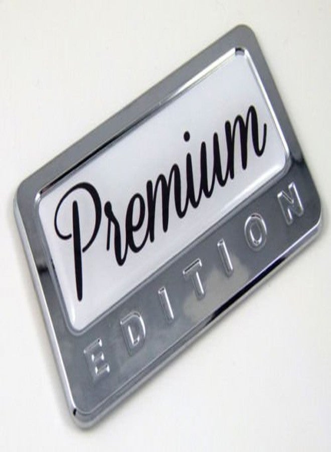 Car Chrome Decals CBEDI-PREM Premium Edition Chrome Emblem with Domed Decal Car Auto Bike Badge Motorcycle - Image 1