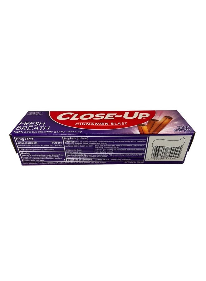 Close Up Close-Up Fluoride Toothpaste, Freshening Red Gel 4 oz (Pack of 3) - Image 2