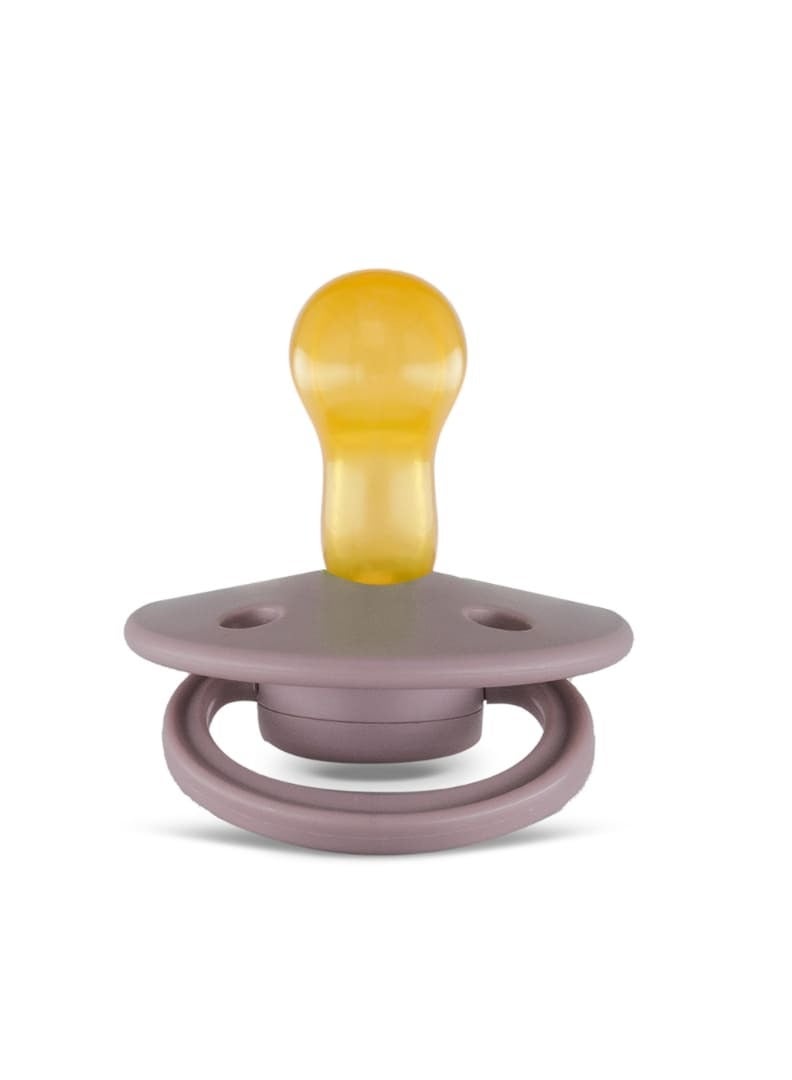 Rebael Mono Natural Rubber Round Pacifier Size 1 - Baby 0-6M (1-pack) - Plum - Image 2