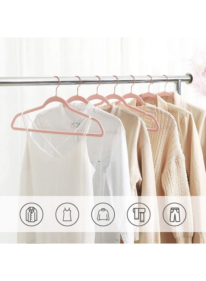 Homesmiths Slim Velvet Non-Slip Suit Hangers, Pink – 20-Pack, Space-Saving Closet Hangers for Suits, Jackets, Shirts & Dresses - Image 2