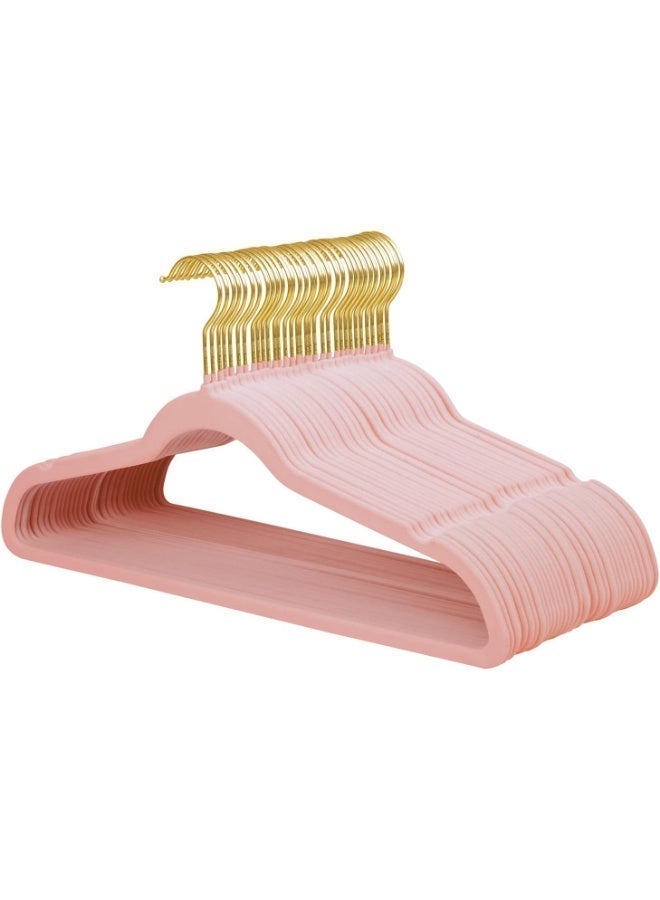 Homesmiths Slim Velvet Non-Slip Suit Hangers, Pink – 20-Pack, Space-Saving Closet Hangers for Suits, Jackets, Shirts & Dresses - Image 1