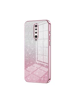 HuHa Case Cover For Xiaomi Redmi K30 / K30 5G Gradient Glitter Powder Electroplated Phone Case Pink 