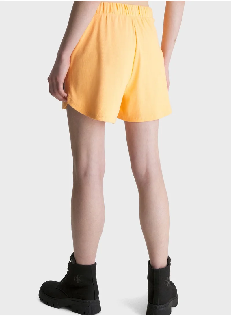 Calvin Klein Jeans High Waist Logo Shorts