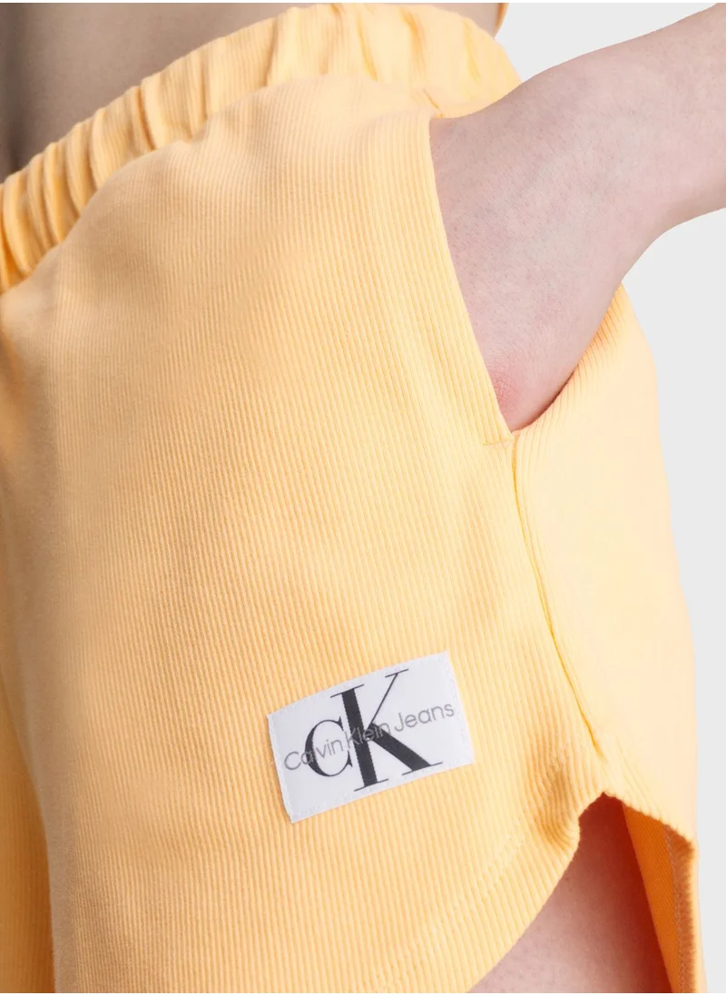 Calvin Klein Jeans High Waist Logo Shorts