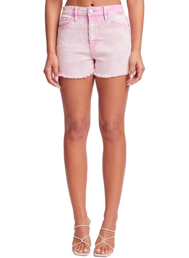 YMI Jeans Women's 80's Acid Wash Mom Shorts, Flamingo, 07 - Image 1