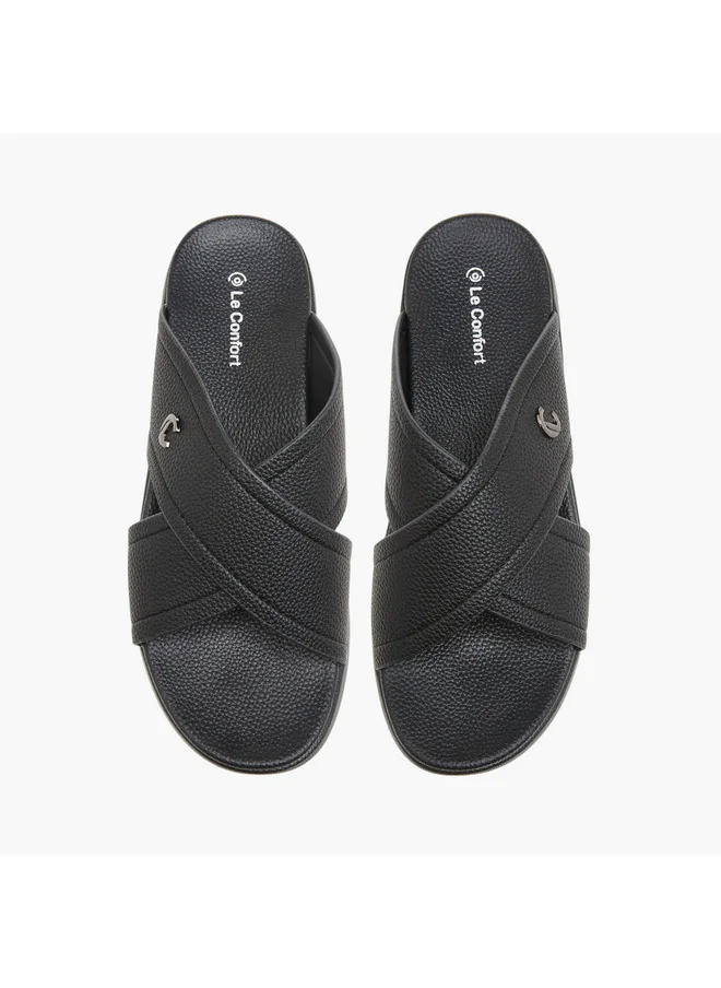 Le Confort Men Cross Strap Slip-On Sandals