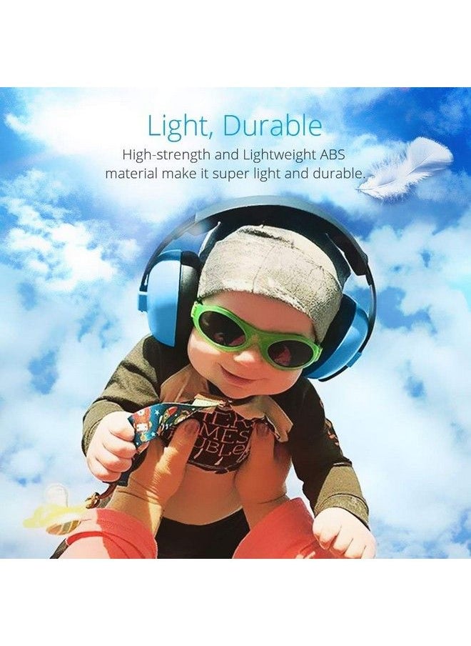 Solar-Power - Baby Noise Cancelling Headphones Ear Protection Earmuffs Noise Reduction For 03 Years Kids / Toddlers / Infant For Babies Sleeping Airplane Concerts Movie Theater Firework (Blue) - Image 1