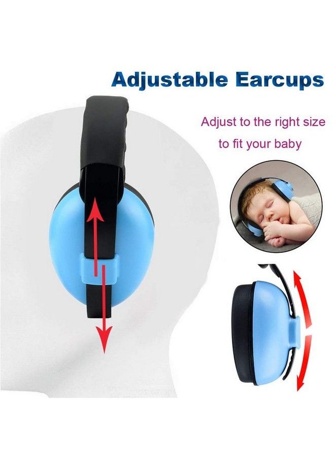 Solar-Power - Baby Noise Cancelling Headphones Ear Protection Earmuffs Noise Reduction For 03 Years Kids / Toddlers / Infant For Babies Sleeping Airplane Concerts Movie Theater Firework (Blue) - Image 1