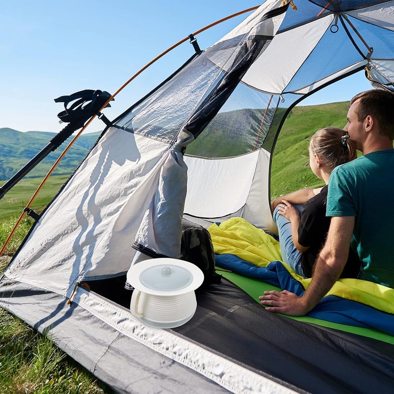 klarako Portable Toilets with Lid Plastic Thick Spittoon Handheld Spittoon Old Child Potty Urine Pot Chamber Pot for Men Women Home Bucket Sky- Blue - Image 5