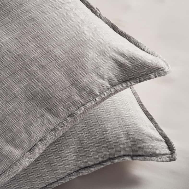 Pan Home Serene Check 3-piece King Duvet Cover Set 230x220cm - Silver Grey - Image 5