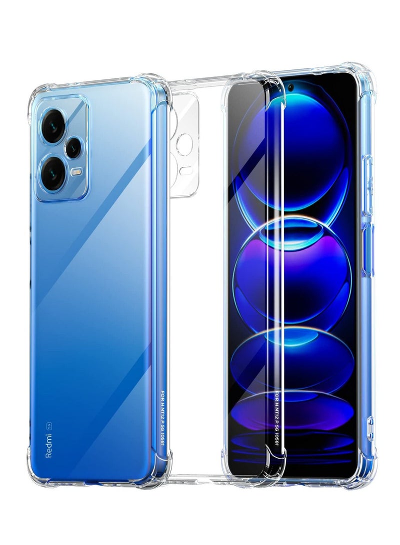 BORTONY Redmi Note 12 Pro+ 5G Case with Camera Protection Shock Absorption Bumper soft Transparent Protective Cover For Xiaomi Redmi Note 12 Pro+ 5G - Image 1