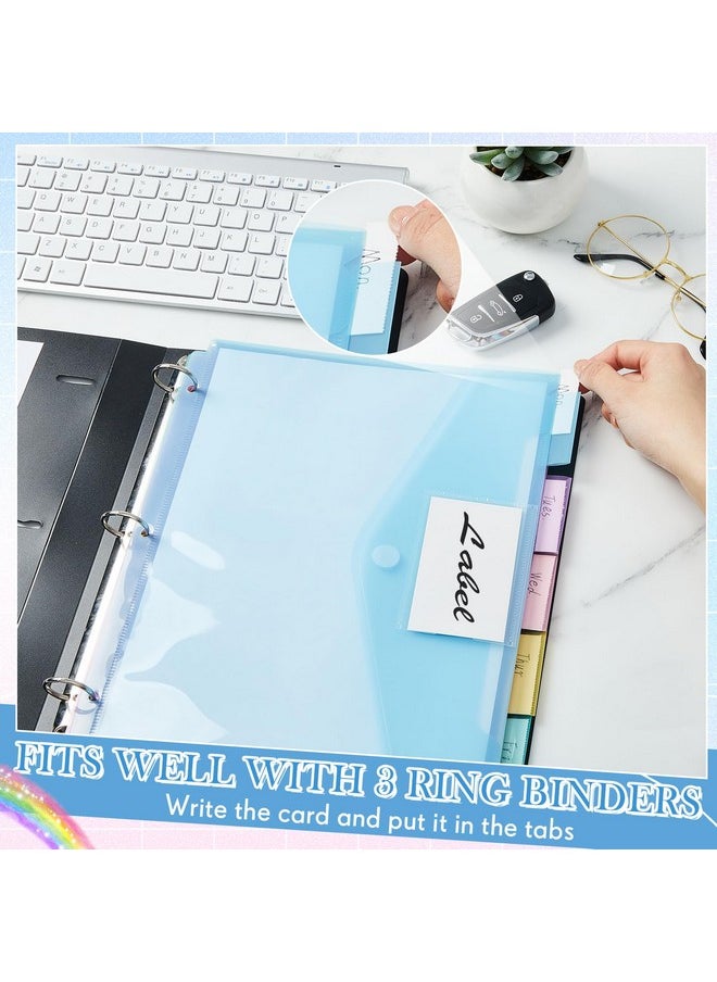 Jetec 30 Pack/ 6 Sets 5 Tab Binder Dividers For 3 Ring Binders 11.6 X 8.6 Inch Multicolor Pocket Dividers 3 Hole Punch Section Index Dividers For School Office (Warm Color)  - Image 4