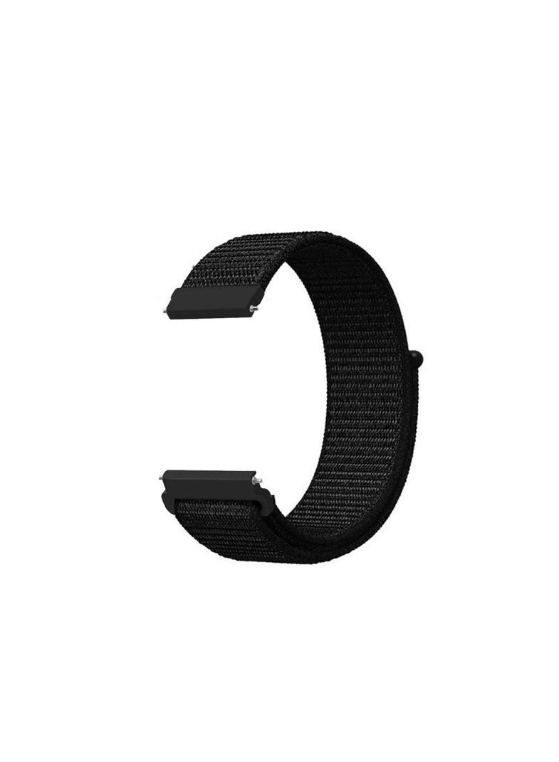 Replacement Nylon Nato Strap 20mm For  Amazfit GTS 4/GTS 4 Mini/GTS 3 - Black - Image 1