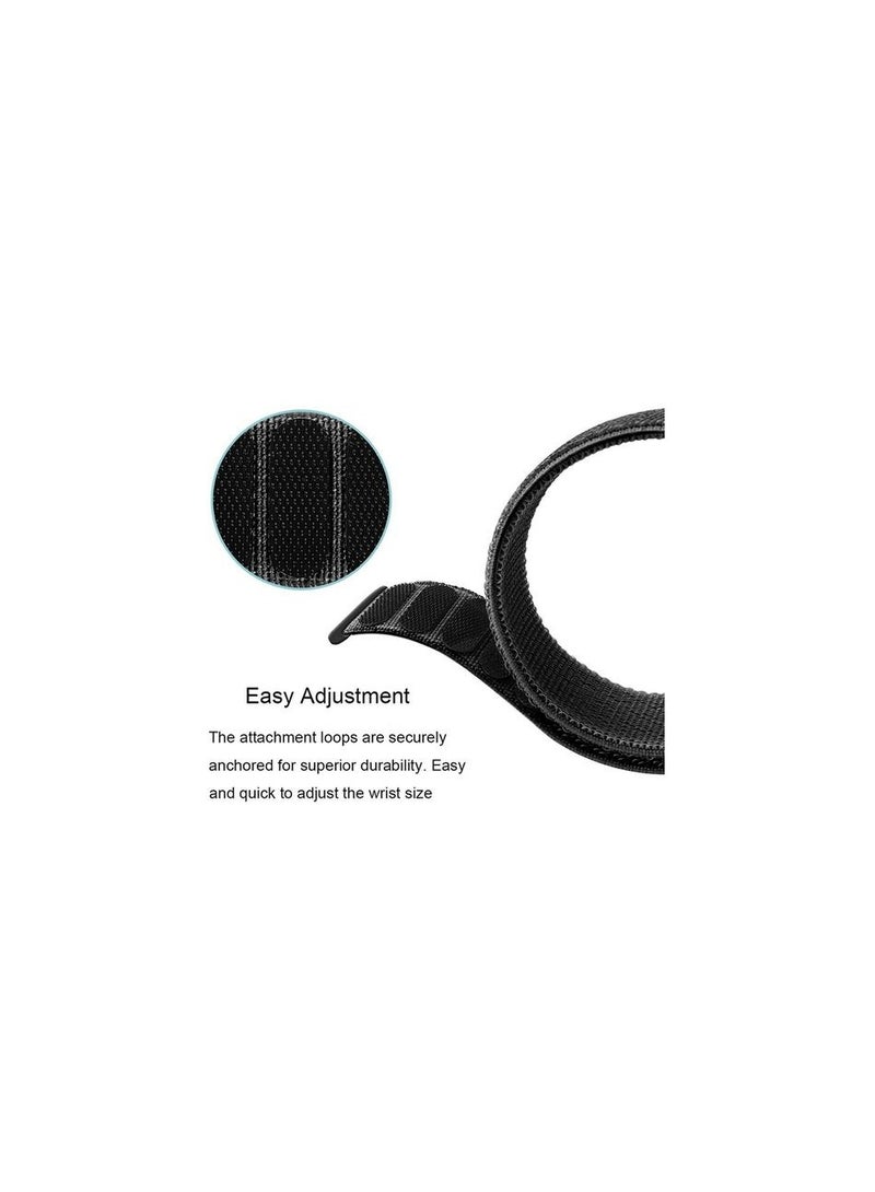 Replacement Nylon Nato Strap 20mm For  Amazfit GTS 4/GTS 4 Mini/GTS 3 - Black - Image 4