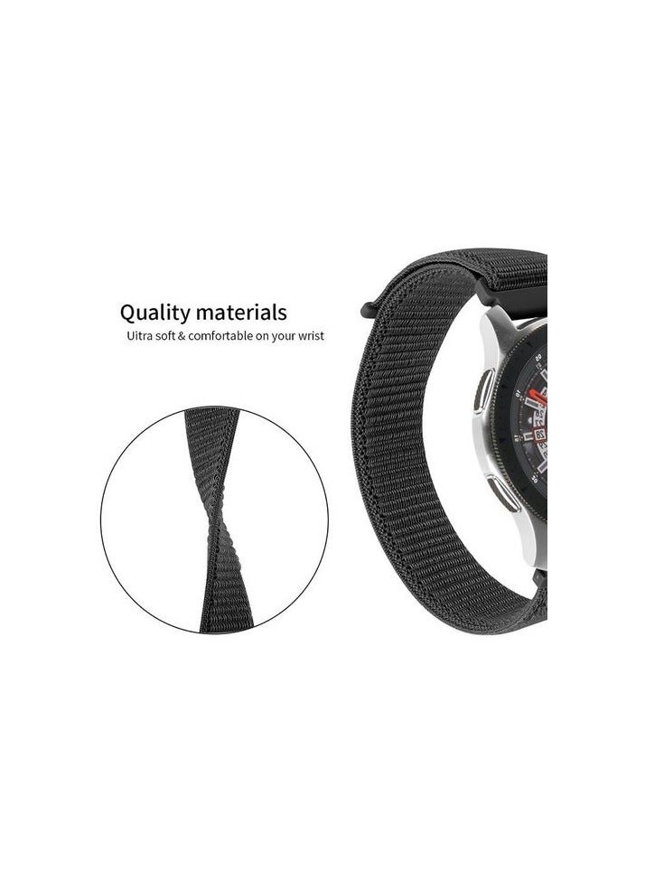 Replacement Nylon Nato Strap 20mm For  Amazfit GTS 4/GTS 4 Mini/GTS 3 - Black - Image 3