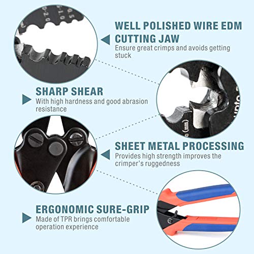 iCrimp CWR1522 Wire Rope Crimping Tool with Cutting function for Cable Railing, Hand Swaging 0.1~2.2mm Aluminum Oval Sleeves,Alloy Double Sleeves (CWR1522) - Image 5