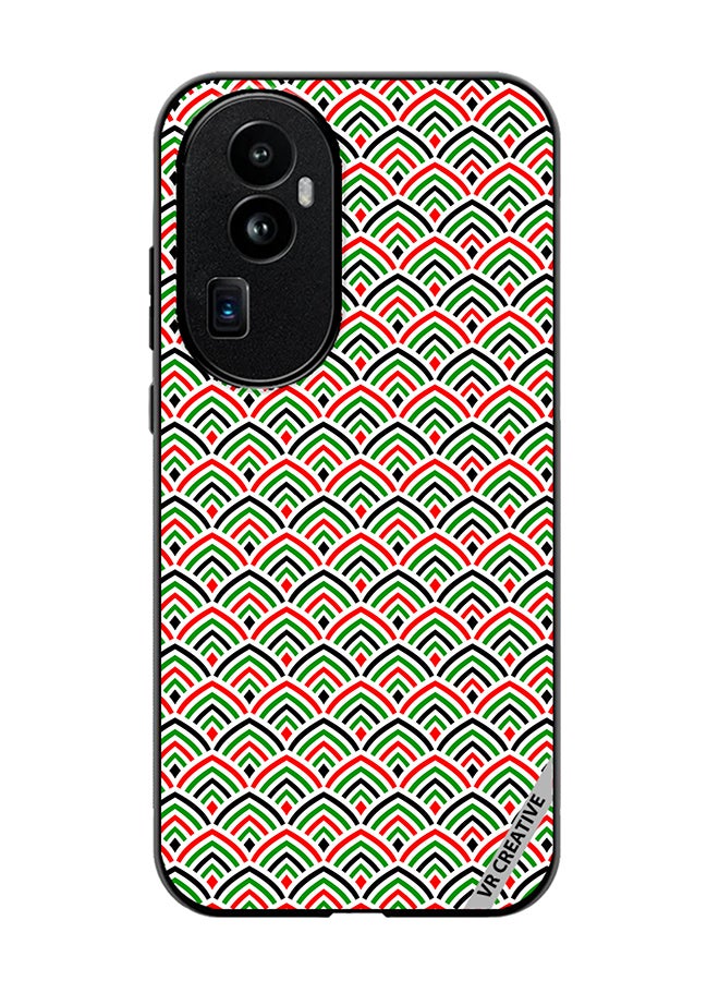VR CREATIVE Protective Case Cover For Oppo Reno 10 Pro Plus United Arab Emirates Flag Colors Design Multicolour - Image 1