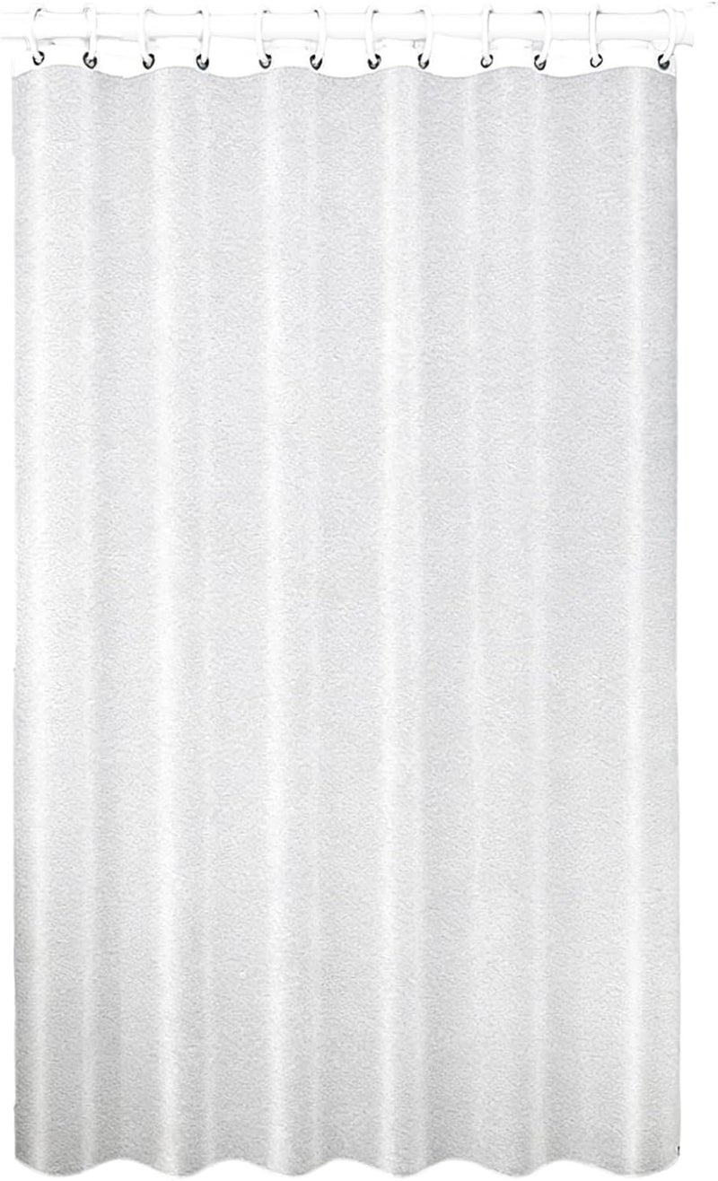 70.9 X 78.7 in White Shower Curtain, Waterproof Silk Texture Plastic, Bathroom Partition, Quick Drying, Moisture Resistant - Image 1