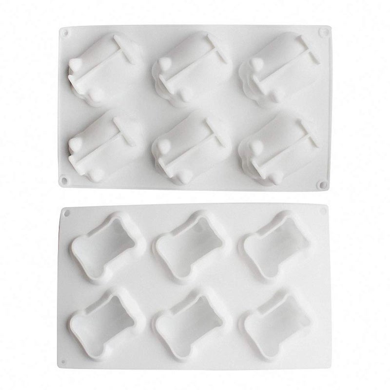 HiParty 6 Cavity 3D Pig Mousse Cake Baking Pan Cute Piggy Silicone Mold for French Dessert Soap Lotion Bar Plaster Chocolate Candy Mould Cupcake Butter Jello Ice Cube Tray - Image 3