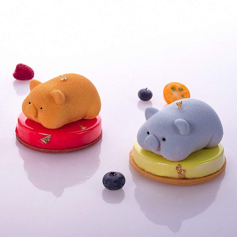 HiParty 6 Cavity 3D Pig Mousse Cake Baking Pan Cute Piggy Silicone Mold for French Dessert Soap Lotion Bar Plaster Chocolate Candy Mould Cupcake Butter Jello Ice Cube Tray - Image 5