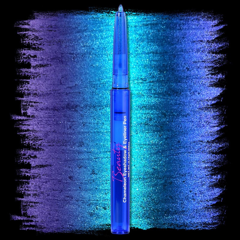 SUSIKEKI Chameleon Metallic Eyeshadow & Eyeliner Gel Pencil â€“ Multichrome Shifting Colors Glitter Eye Makeup, Waterproof Long-Lasting Smudge-Proof Duochrome Pencil (Electric Blue to Royal Purple) - Image 1