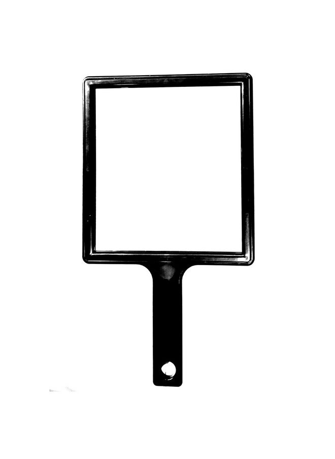 Scarlet Line Professional Square One Sided Large Hand Mirror, Vanity Mirror For Makeup, Salon Barber Hairdressing Big Mirror With Plastic Handle  - Image 1