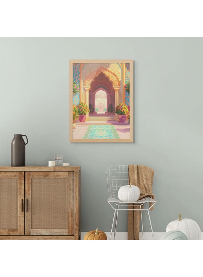 Art Decor Framed Fine Art Portrait Print of Indian Palace Door Wall Art Rajasthani Architecture Mughal Archway Cultural Heritage Studio Home Living Room Bedroom Office Hotel Wall Décor - Image 3
