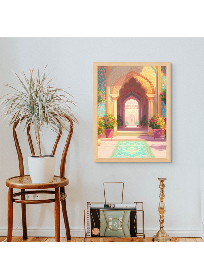 Art Decor Framed Fine Art Portrait Print of Indian Palace Door Wall Art Rajasthani Architecture Mughal Archway Cultural Heritage Studio Home Living Room Bedroom Office Hotel Wall Décor - Image 2