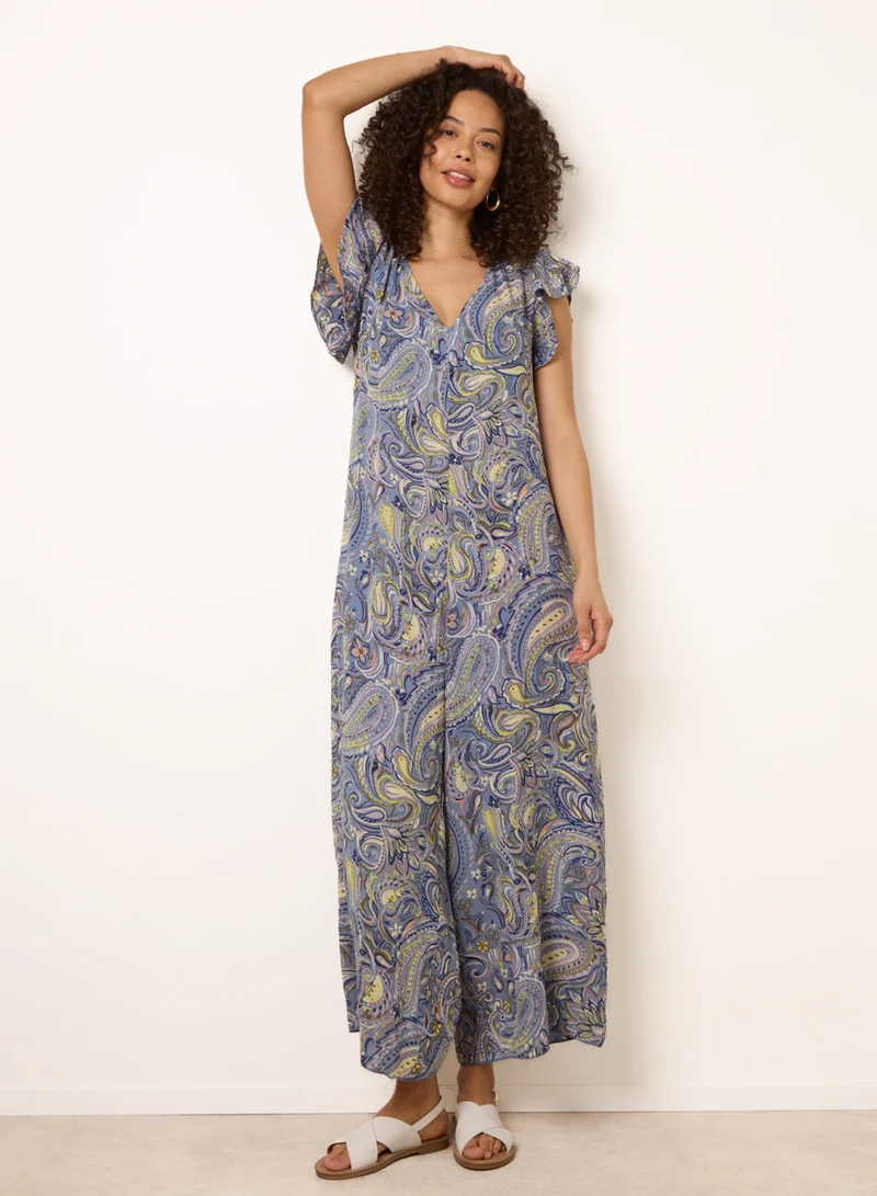 Blue Vanilla  Ruffle Detail Jumpsuit for Women | Best Price UAE