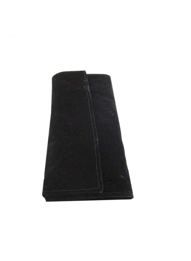 Portable Jewelry Roll Organizer, Black Velvet, 16 Hooks, 58x30cm for Necklaces & Bracelets - Image 5