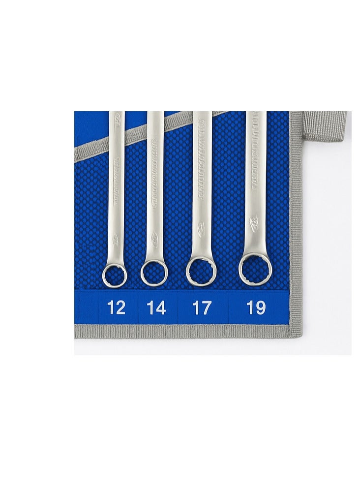 DANMI 12-Piece Combination Wrench Set – Open-End & Box-End, CR-V Heat-Treated Steel with Roll-Up Pouch – Sizes 8 to 24 mm - Image 3