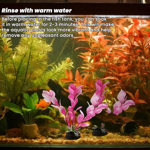 Eldraqth 2 Pcs 4 Inch Small Aquarium Plants for Betta Fish Tank, Fish Tank Decorations Aquatic Water Grass Plastic Artificial Plant Reptiles Plants - Image 3