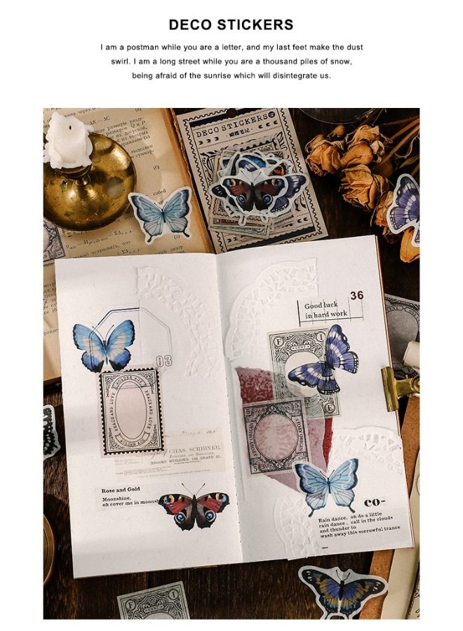 160 قطعة ملصقات ثقافية عتيقة لوازم المجلات ، 4 أنواع من ملصقات نمط الفن العتيق للفن العتيق ، والمذكرات ، وسكرابوكينغ ، والمخطط ، والديكور القرطاسية - Image 3