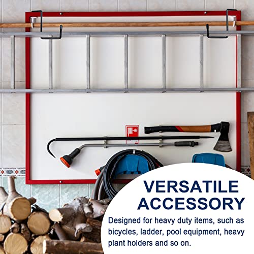 DINGEE Vinyl Coated Heavy Duty Large Hooks for Hanging,Rafter Hanger Hook,Garage Bike Hooks,Ladder Hooks Storage Organizer,Large Object,Tools,Hose,Ropes and Pool Equipment Hooks Black 4 Pack - Image 5