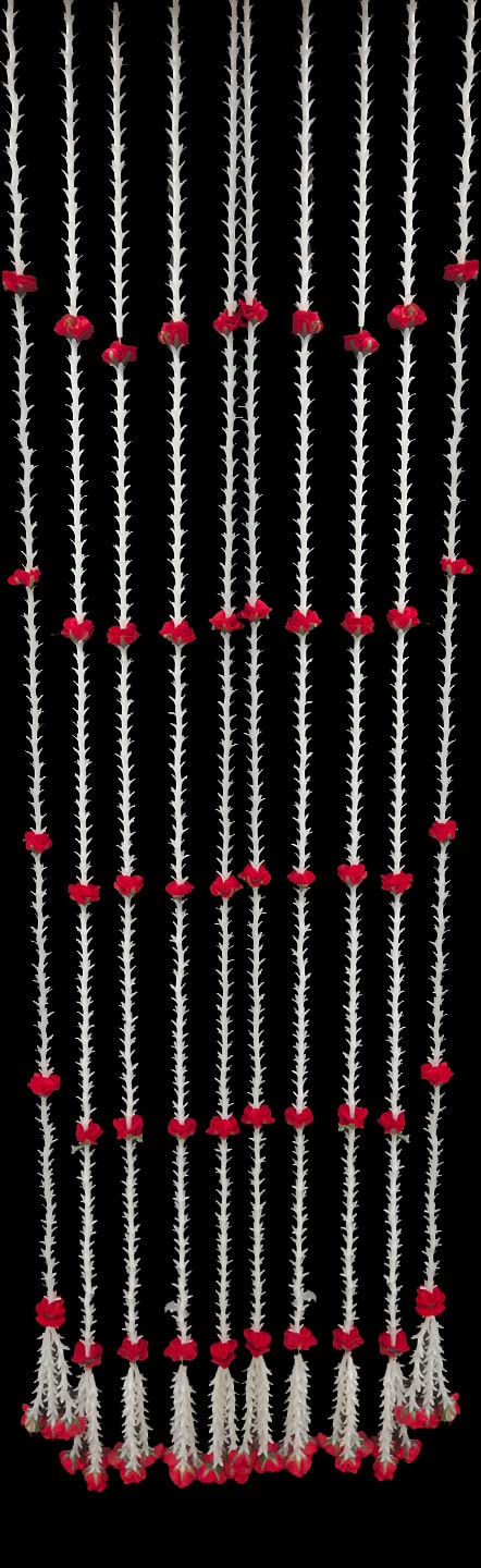 3A FEATURETAIL 5ft Artificial Rajnigandha/Tuberoses with Roses Garland String, Rajnigandha Toran for Decoration (5Ft Set of 4pc, Rajnigandha & Roses Ladi) - Image 2