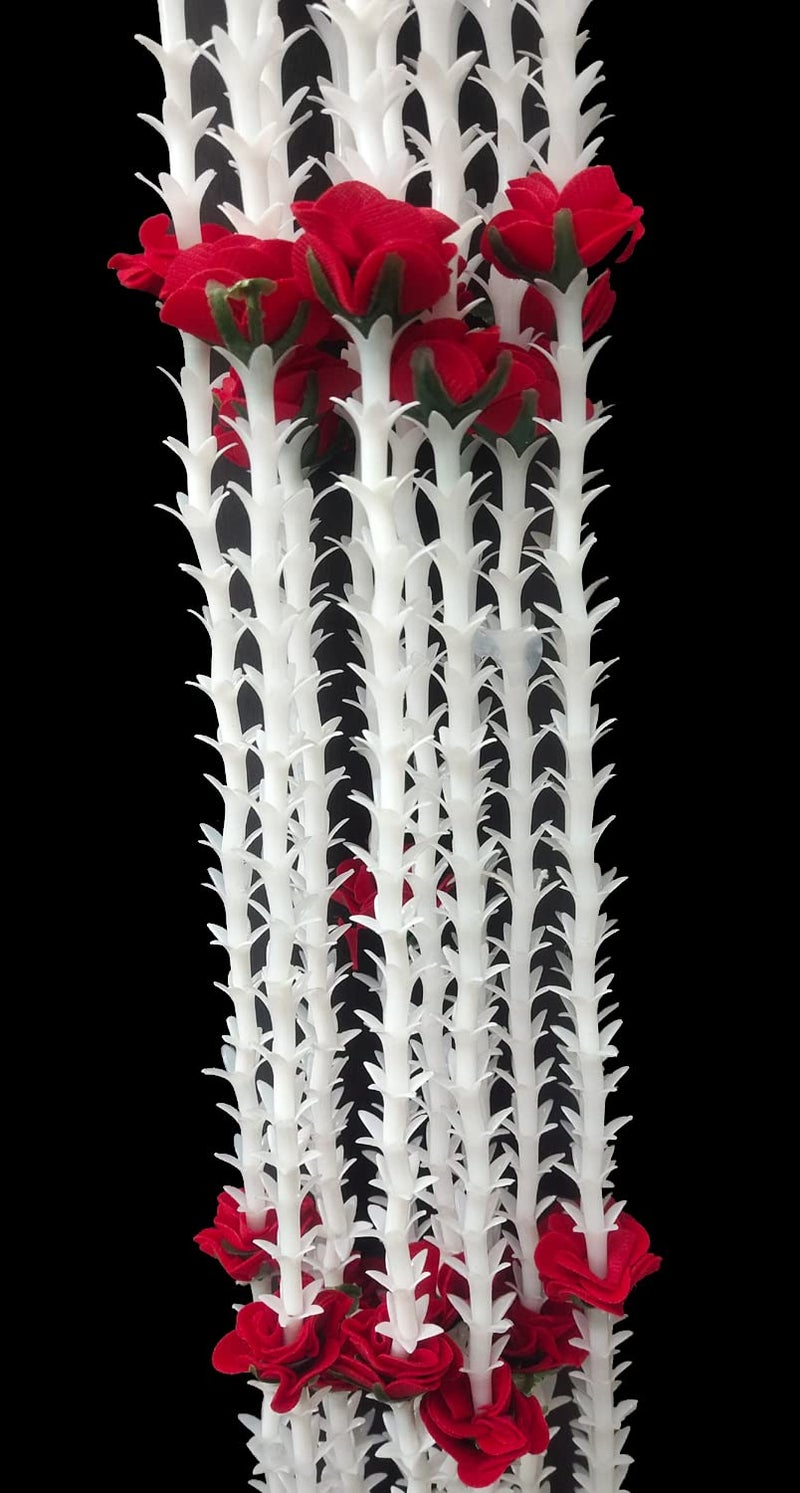 3A FEATURETAIL 5ft Artificial Rajnigandha/Tuberoses with Roses Garland String, Rajnigandha Toran for Decoration (5Ft Set of 4pc, Rajnigandha & Roses Ladi) - Image 4