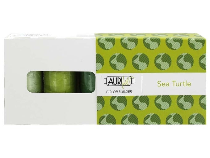 THREAD COLOR BUILDER 2021 ENDANGERED SPECIES AWARENESS SERIES 3 LARGE SPOOLS OF 40WT COTTON THREAD 1094 YARDS EACH IN COLORWAY SEA TURTLE GREEN 2908 1147 2890